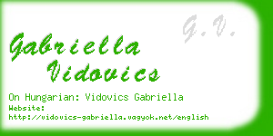 gabriella vidovics business card